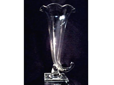 Steuben 12 Clear Cornucopia Vase Circa 20th Century Collectors