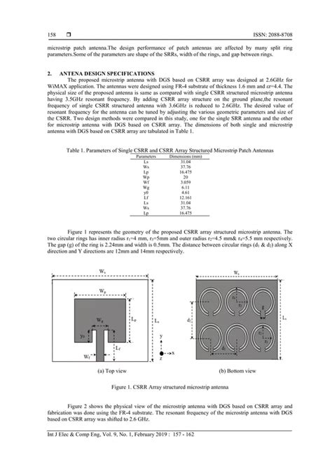 Microstrip Antenna With DGS Based On CSRR Array For WiMAX Applications