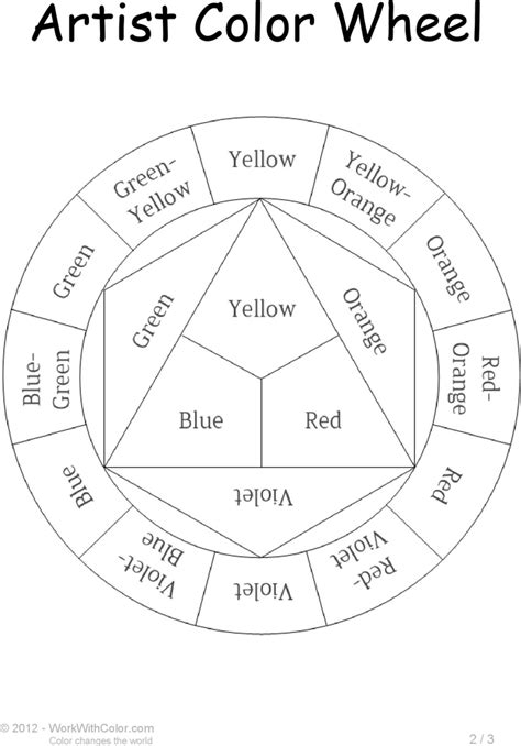 Artist Color Wheel Chart Template Elements And Principles Elements Of Hot Sex Picture