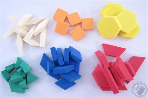 Set Soft Pattern Block Foam Shapes Geometric Shapes Colors Vary