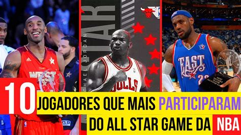 VOCÊ SABE QUAIS SÃO OS 10 JOGADORES QUE MAIS PARTICIPARAM DO ALL STAR