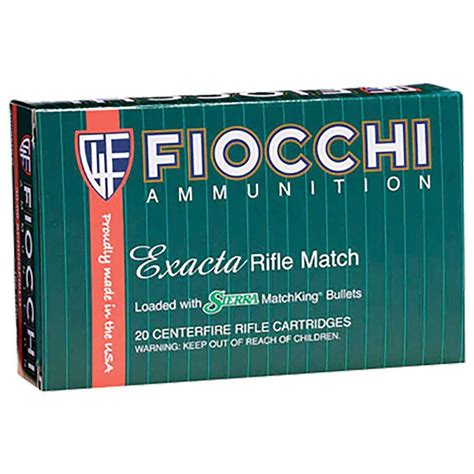 Fiocchi Hyperformance 30 06 Springfield 168gr Sierra Matchking Bthp Rifle Ammo 20 Rounds