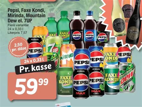 Pepsi Faxe Kondi Mirinda Mountain Dew El Up Tilbud Hos Fakta Tyskland