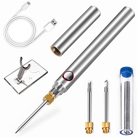 [Upgrade] Cordless Soldering Iron Kit with 3 Tips, 4-Gears USB Portable ...