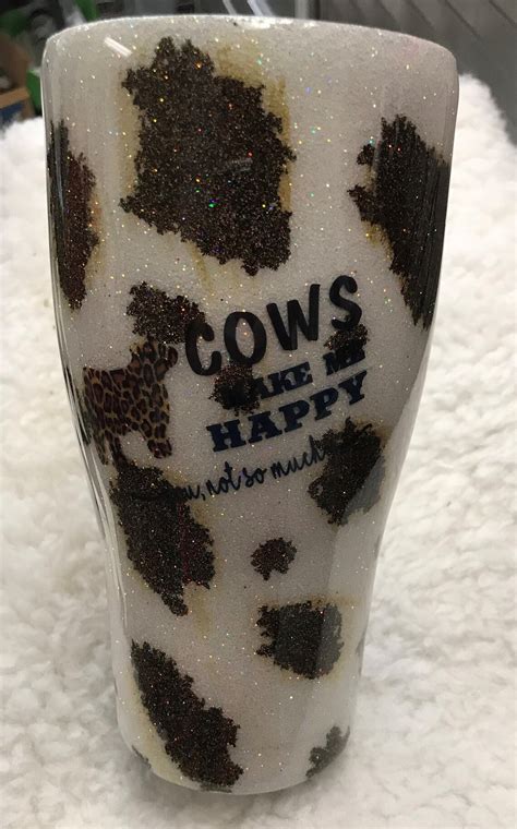 Oz Glitter Cow Tumbler Etsy