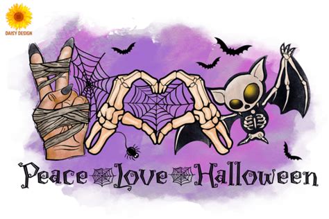 Peace Love Halloween Sublimation Graphic By Daisy Design Creative Fabrica