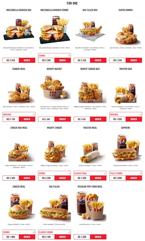 KFC Kuwait Menu / Online Delivery Number / Deals - Kuwait Restaurant Menu