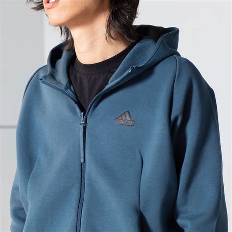 Adidas Z N E Premium Full Zip Hooded Track Jacket Turquoise Adidas Uae