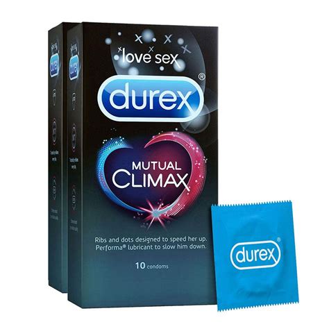 Durex Mutual Climax Dotted Ribbed Condoms For Men Women Count