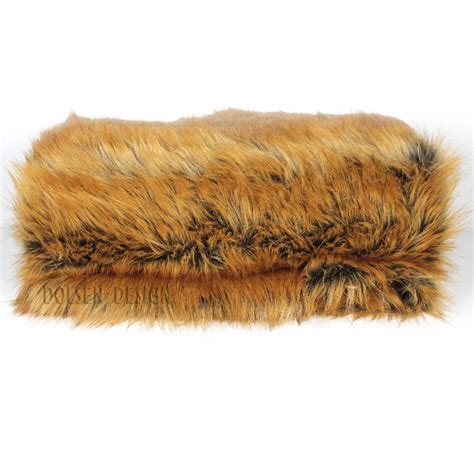 Red Fox Faux Fur Throw 150x180cm Dolsen Design