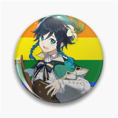 Venti Genshin Impact Lgbtq Gay Art Pin For Sale By Firybew Redbubble