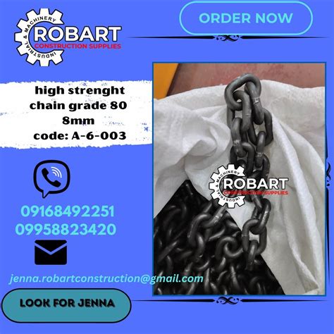 High Strenght Chain Grade 80 8mm Code A 6 003 Commercial And Industrial