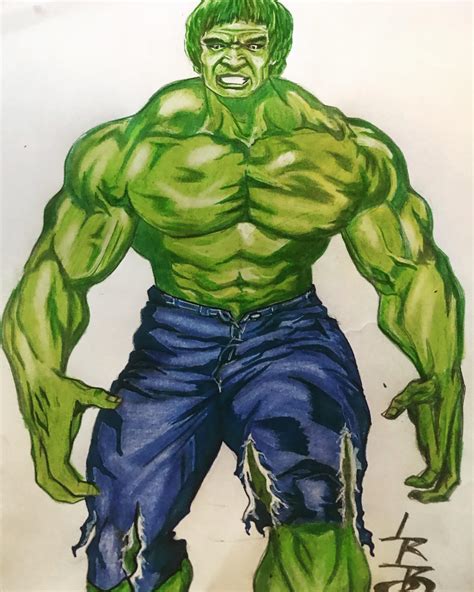 Another Drawing Of Lou Ferrigno As The Hulk I Just Finished R Hulk