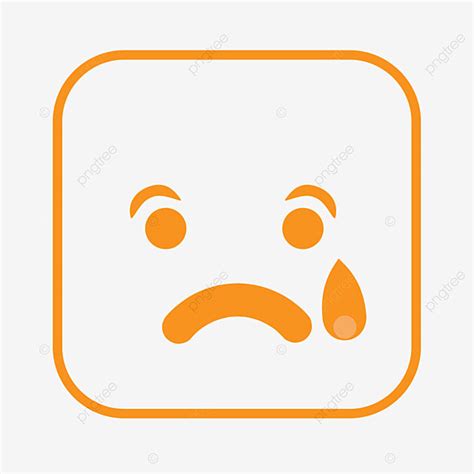 Sad Emoji Vector Hd PNG Images Orange Sad Emoji Sad Emoji Cute