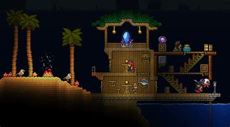 My first 1.4 house at the ocean : Terraria