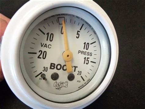 Rex Marine Vacuum Pressure Gauge White Face And Bezel Boat Ebay