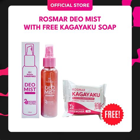 Rosmar Kagayaku Deo Mist Body Spray With Free Kagayaku Soap Shopee