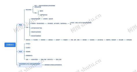 ﻿民事责任思维导图编号x6336250 Treemind树图