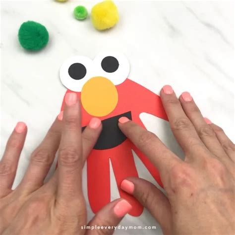 Handprint Cookie Monster And Elmo Craft For Kids