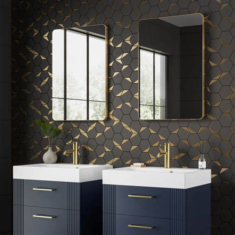 Trim Mirror Brushed Brass Hib Ltd