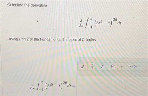 Solved Calculate The Derivative X D 26 315 1 20 Dt Dx