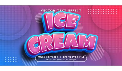 Text Effect Ice Cream Text Style Graphic By Arroyan Art Creative