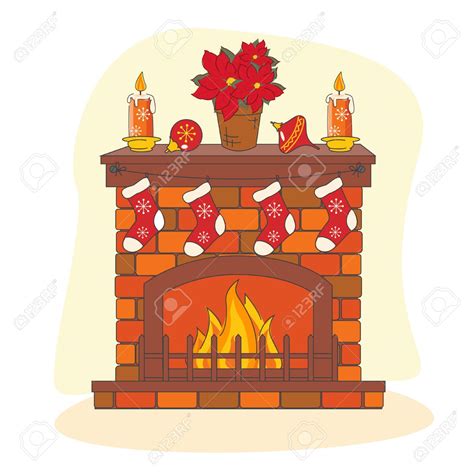 Christmas Fireplace Drawing at GetDrawings | Free download