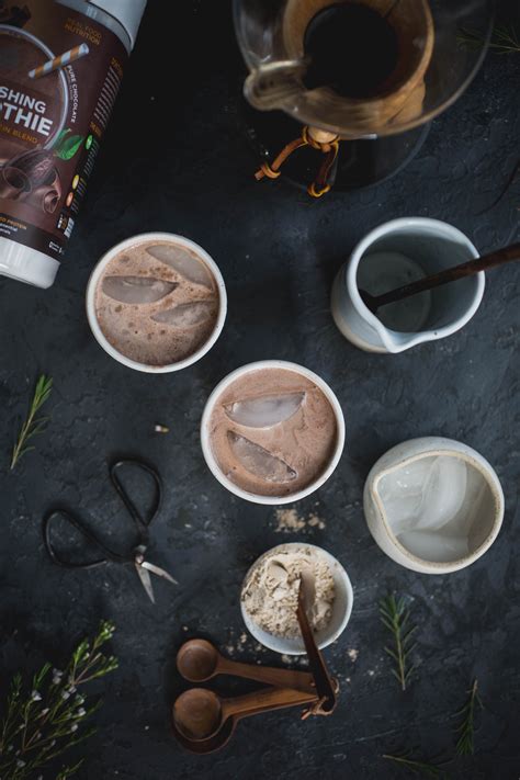 Iced Cocoa Coffee Smoothie (with vegan option)