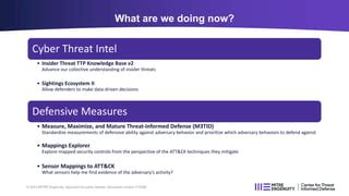 Updates From The Center For Threat Informed Defense PPT