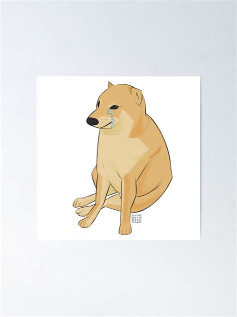 "Doge Sad Meme" Poster for Sale by ano3110 | Redbubble