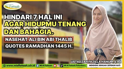 Qoutes Of The Day Hindari 7 Hal Ini Agar Hidupmu Tenang Dan Bahagia