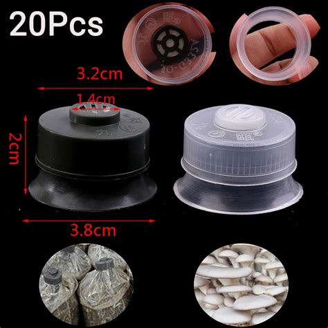 Pcs Mushroom Spawn Grow Bag Cap Lock Ring Sealable Special Double