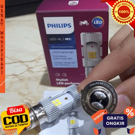 Jual Lampu Depan Motor Led Philips M K Volt Watt Led Sisi