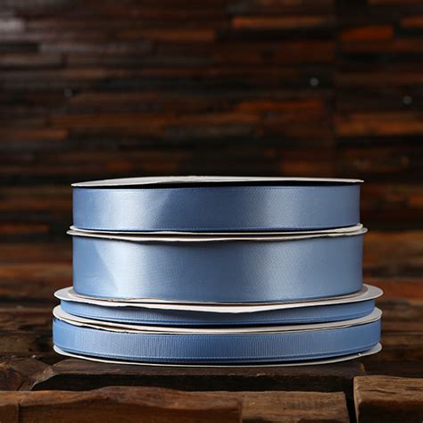 Ribbon French Blue Double Faced Satin Or Grosgrain In Sizes