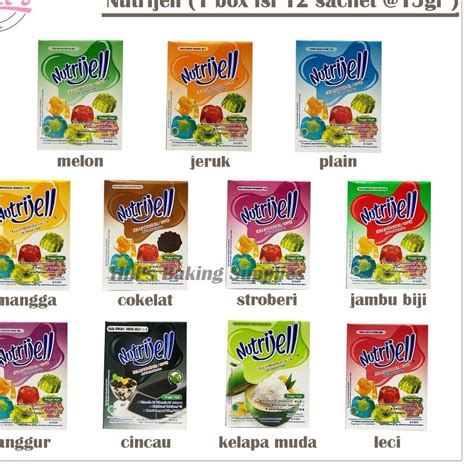 Jual Terbaru Nutrijell Box Sachet Gr Jelly Powder