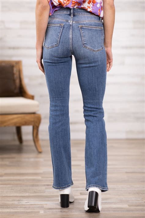 Judy Blue Mid Rise Distressed Bootcut Jeans · Filly Flair