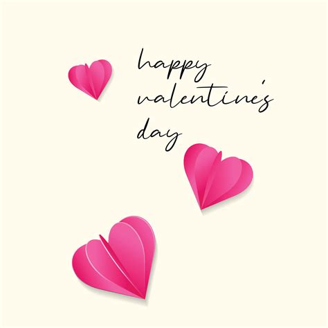 Happy Valentine Day Card Minimalist Vector Background 19975190 Vector