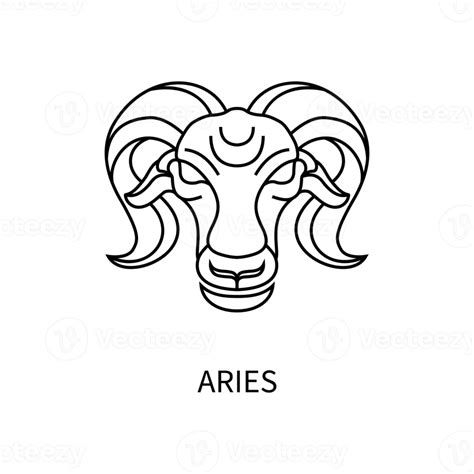 Aries Horoscope Symbol In Twelve Zodiac Constellation Isolated Flat