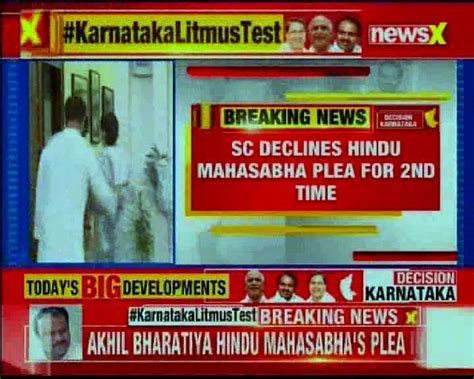 Karnataka Litmus Test Sc Declines Hindu Mahasabha Plea For 2nd Time