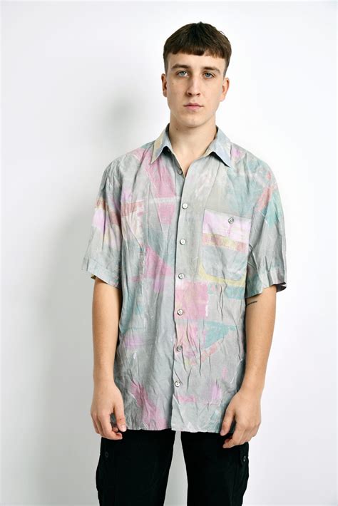 Pattern Pastel 90s Shirt Vintage Clothes Online For Men