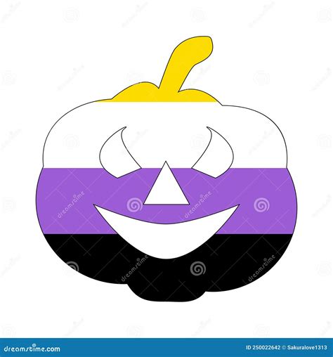 Non Binary Pride Community Flag Lgbt Symbol Sexual Minorities Identity Illustration Stock