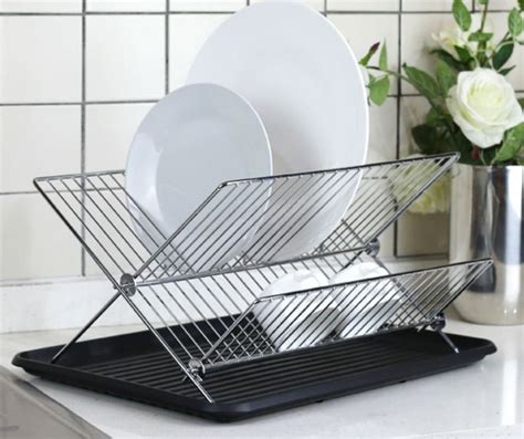 Neat O Deluxe Chrome Plated Steel Foldable X Shape Tier Shelf Small