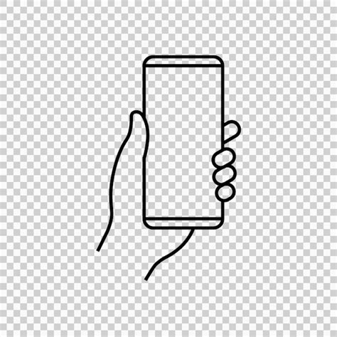 Premium Vector Hand Holding Mobile Phone Vector Illustration