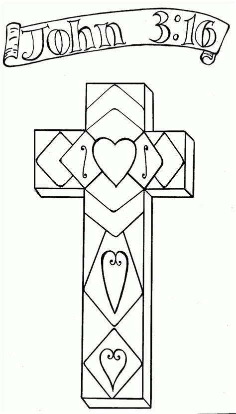 Christian Cross Coloring Pages - Coloring Home