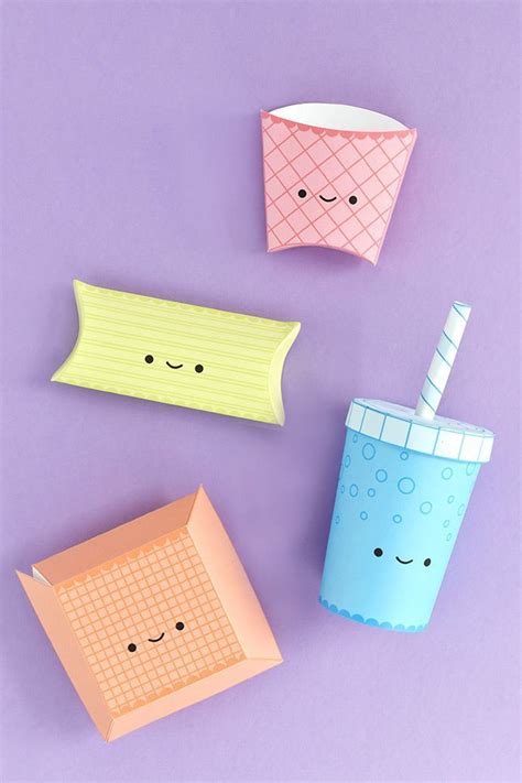 Friendly Fast Food Printable Boxes Kawaii Diy Kawaii Ts Crafts For