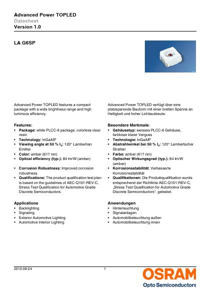 Lag Sp Cbea Datasheet Advanced Power Topled