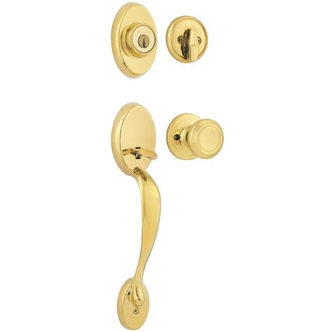 Kwikset Polished Brass Chelsea® Handleset With Cameron® Knob Walmart