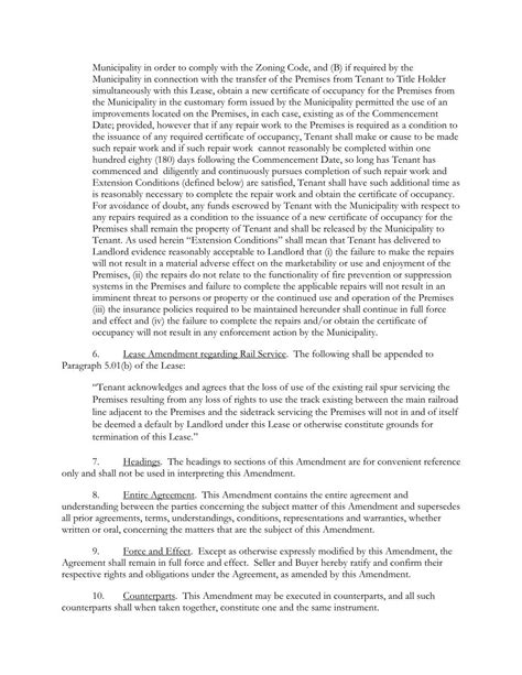 Third Amendment To Purchase And Sale Agreement Dated As Of Bluelinx