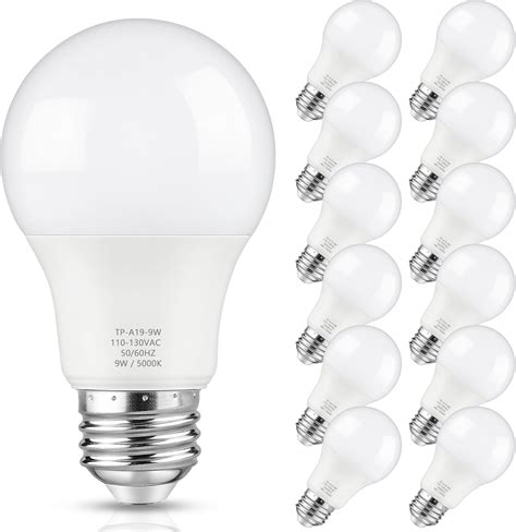 Maylaywood A19 LED Light Bulb, 60 Watt Equivalent LED Bulb, Daylight