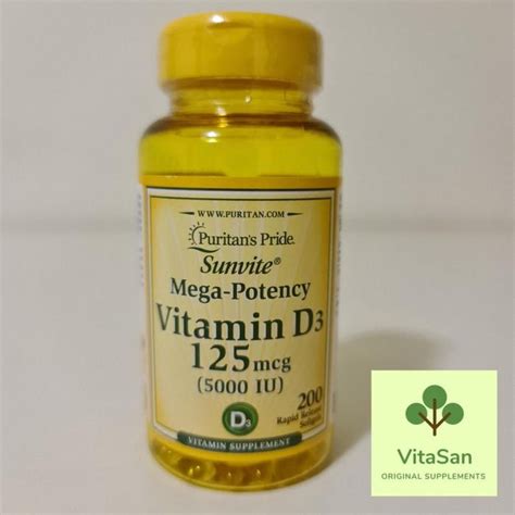 Jual Puritan Pride Vitamin D Iu Isi Softgels Original